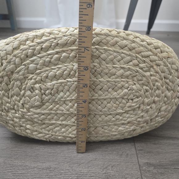 Coach Structured Straw Large Basket Tote Natural/Burnished Amber Cottagecore - Picture 13 of 15